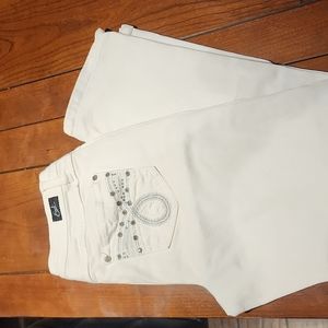 Spring/Summer jeans - Bling white capri jeans